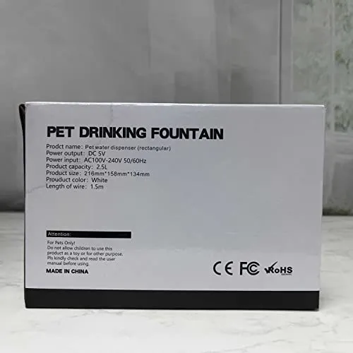 Fontana per Gatti,Fontanella per Gatti da Interno Ultra Silenziosa da 2,5 Litri con Luce LED Filtro a Carbone Attivo Ciotola per Acqua per Fontana per Gatti per Più Animali Domestici