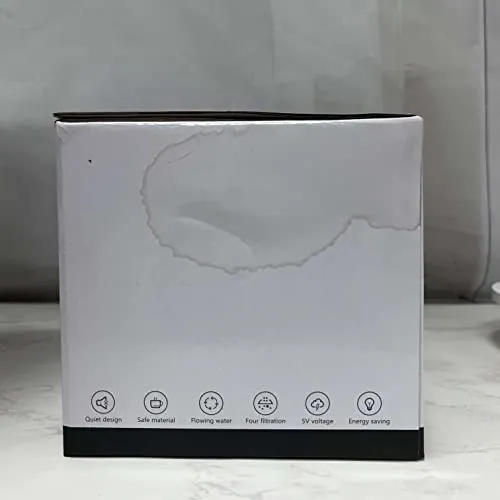 Fontana per Gatti,Fontanella per Gatti da Interno Ultra Silenziosa da 2,5 Litri con Luce LED Filtro a Carbone Attivo Ciotola per Acqua per Fontana per Gatti per Più Animali Domestici