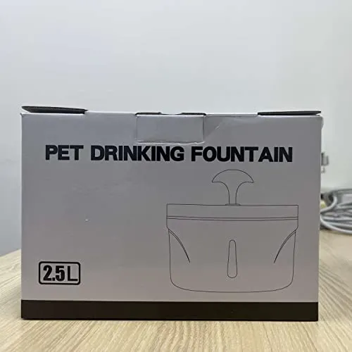 Fontana per Gatti,Fontanella per Gatti da Interno Ultra Silenziosa da 2,5 Litri con Luce LED Filtro a Carbone Attivo Ciotola per Acqua per Fontana per Gatti per Più Animali Domestici