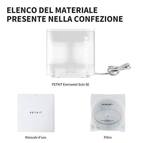 PETKIT CYBERTAIL Fontanella per Gatti, Fontanella per Gatti Senza Fili,25dB Silenziosa,Fontanella per Cani,con Luci A LED,3.0 Aggiornare l'elemento Filtrante,Pompa dell'Acqua Senza Fili,1.8 L