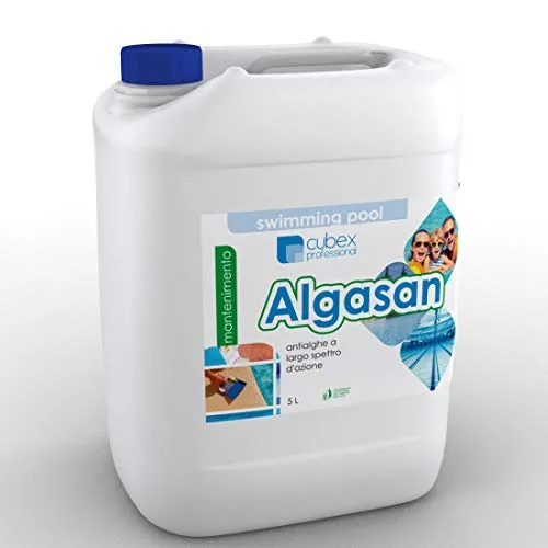 cubex professional Antialghe kg 5 - antialga igienizzante schiarente azzurrante Non schiumogeno per Pulizia Acqua Piscina e Spa