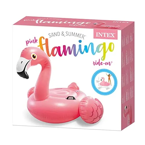 Intex 57558 - Cavalcabile Fenicottero, Rosa, 147 x 140 x 94 cm