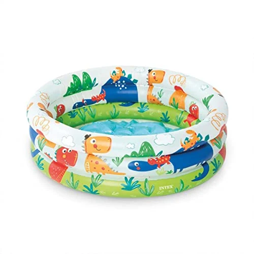 Intex- Piscina Baby Pool 3 Anelli, 61x22 cm, 57106, Colori e modelli assortiti