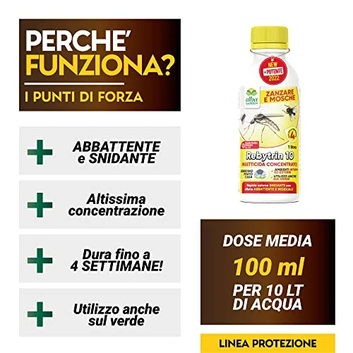 Albagarden - Insetticida Antizanzare Giardino per Esterno E Interno Cimici Mosche Insetti Volanti Striscianti Formiche Moscerini Effetto Zanzariera Anti Zanzare Casa Prati Siepi Animali 1 Lt