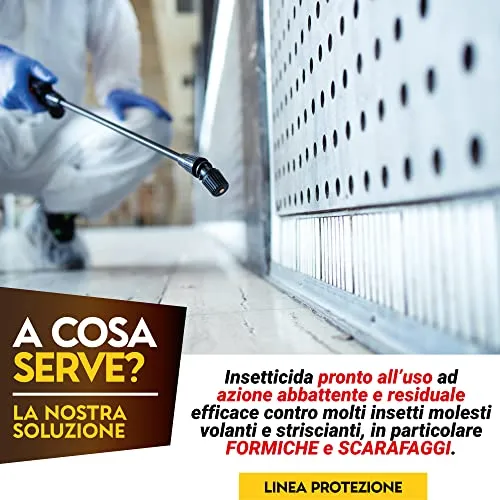 Albagarden Rethrin - Insetticida Formiche E Scarafaggi - Veleno per Insetti per Interno Ed Esterno, Giardino E Casa - Repellente per Blatte, Zecche, Pesciolini d'Argento - Anti Formiche Spray 500 ml