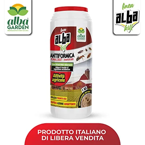 Albagarden - Albakill Esca Anti Formiche Orto e Giardino - Insetticida Micro Granulare Per Ambienti Esterni - Scarafaggi Blatte Grillotalpa Insetti Pulci Zecche - Solubile Spray Antiformiche x 1 Kg