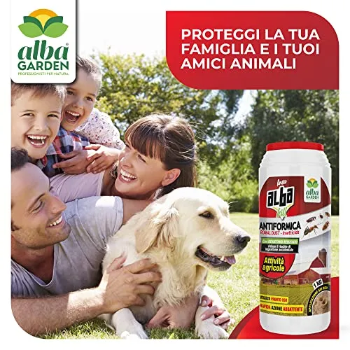 Albagarden - Albakill Esca Anti Formiche Orto e Giardino - Insetticida Micro Granulare Per Ambienti Esterni - Scarafaggi Blatte Grillotalpa Insetti Pulci Zecche - Solubile Spray Antiformiche x 1 Kg