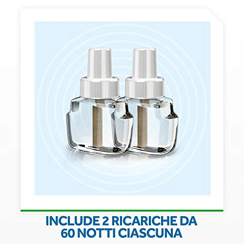 Raid Liquido Elettrico Antizanzare Doppia Ricarica, Inodore, Confezione da 2 Ricariche da 36ml, 120 Notti