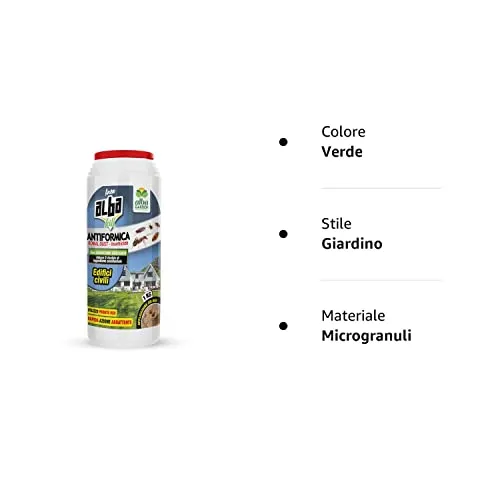 Albagarden - Antax Esca Anti Formiche Veleno Insetticida Micro Granulare Casa Giardino Prato Verde Scarafaggi Grillotalpa Insetti Pulci Zecche Pesciolini D'Argento Solubile Spray Antiformiche x 1 Kg
