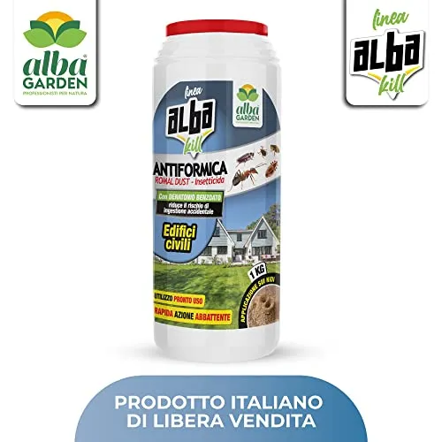 Albagarden - Antax Esca Anti Formiche Veleno Insetticida Micro Granulare Casa Giardino Prato Verde Scarafaggi Grillotalpa Insetti Pulci Zecche Pesciolini D'Argento Solubile Spray Antiformiche x 1 Kg