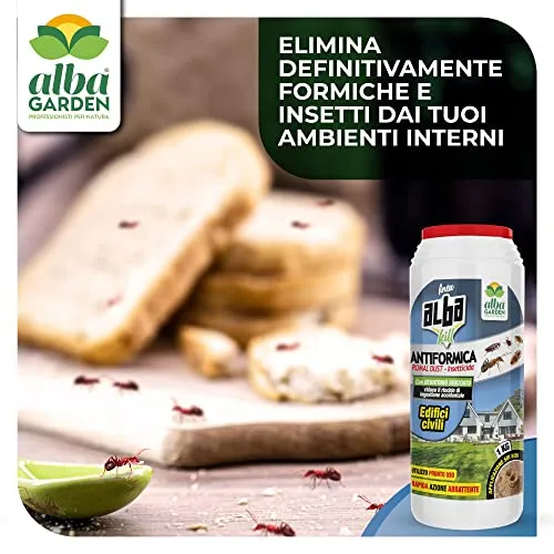Albagarden - Antax Esca Anti Formiche Veleno Insetticida Micro Granulare Casa Giardino Prato Verde Scarafaggi Grillotalpa Insetti Pulci Zecche Pesciolini D'Argento Solubile Spray Antiformiche x 1 Kg