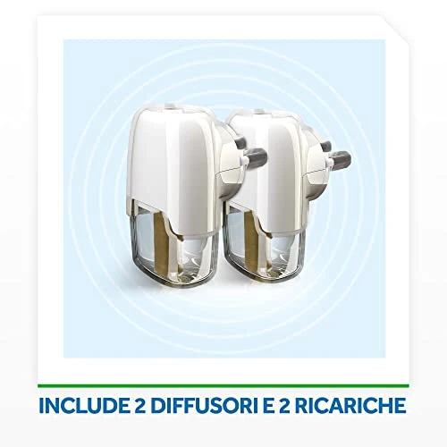 Raid Liquido Elettrico Antizanzare Comuni e Tigre, Inodore, Formato Convenienza, Confezione da 2 Diffusori e 2 Ricariche, 60 Notti