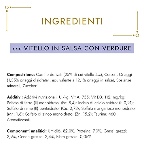 Purina Gourmet Gold Dadini in Salsa Cibo Umido per Gatto con Vitello in Salsa con Verdure, 24 Lattine da 85g
