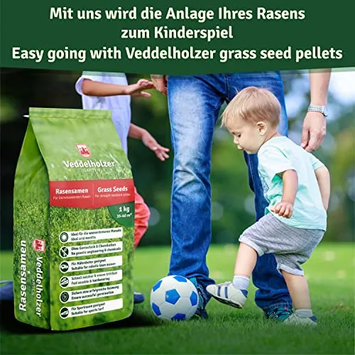 Veddelholzer Sementi resistenti alla siccità per prati aridi & ombrosi semi di prato semi d'erba germinazione veloce ideale come sementi per tappeti erbosi sportivi e i campi