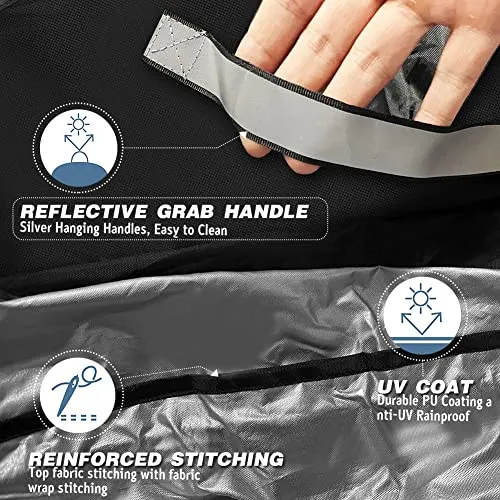 Copertura Barbecue, Impermeabile Telo Protettivo per BBQ Grill Antivento, Resistente agli Strappi Copertura per Barbecue da Esterno, Anti Polvere Neve Pioggia Sole raggi UV (145 x 61 x 112 cm)