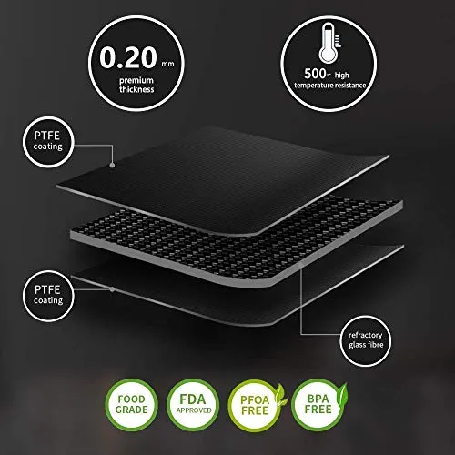 Tappetini da Barbecue accessori barbecue Mat Resistenti a Temperatura Alta Adatti per Griglia a Gas Carbone Forno e Griglia Elettrica