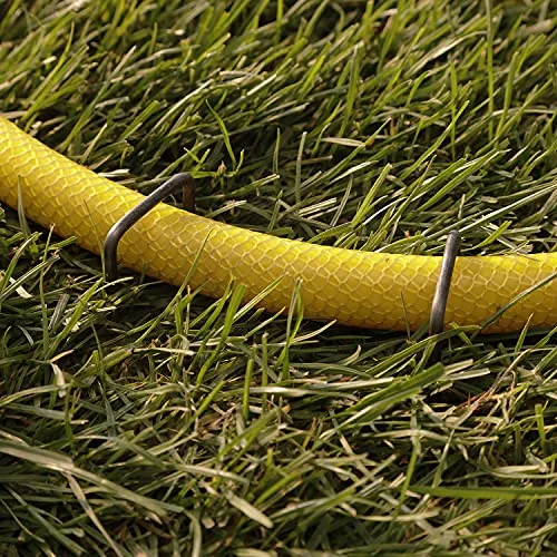 GardenMate 100x Picchetti di Ancoraggio Lunghi 150mm e Larghi 25mm in Filo d'Acciaio dello Spessore di 2,9mm