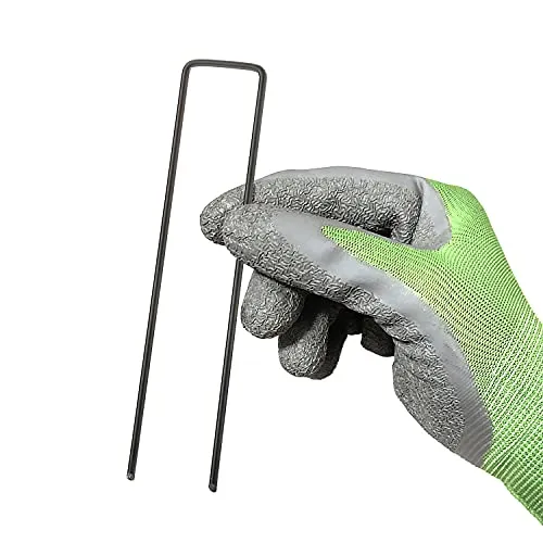 GardenMate 100x Picchetti di Ancoraggio Lunghi 150mm e Larghi 25mm in Filo d'Acciaio dello Spessore di 2,9mm