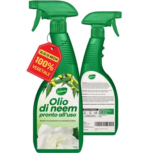Gardemia Olio di Neem Spray per Piante 750ml Pronto Uso Azione Naturale contro varie Avversità Giardino Casa Multiuso Estratto Meccanicamente con Pressatura a Freddo Straordinarie Proprietà Naturali