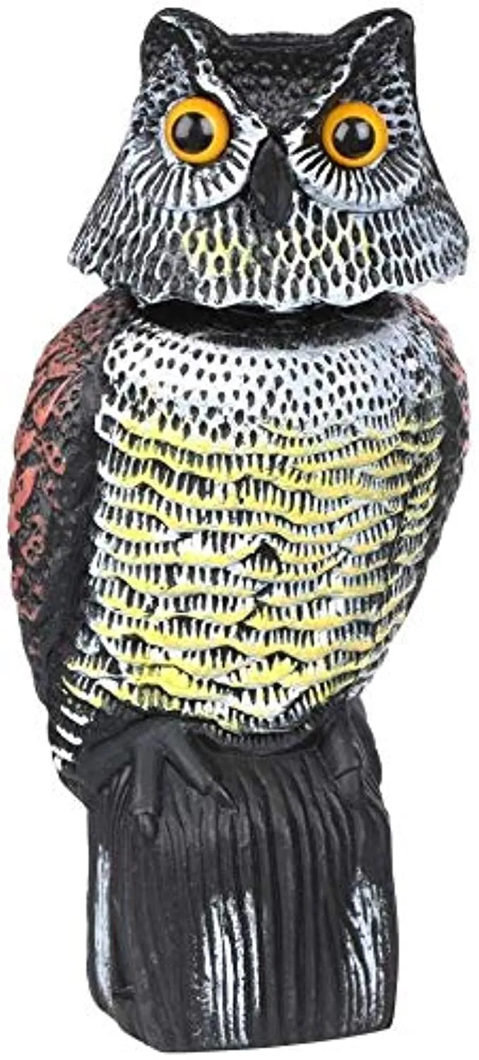 HelpAccess spaventapasseri/Spaventa Piccioni, Repellente Uccelli, Spaventapasseri Dissuasori Piccioni a Forma di Gufo con Occhi Riflettenti (40cm)