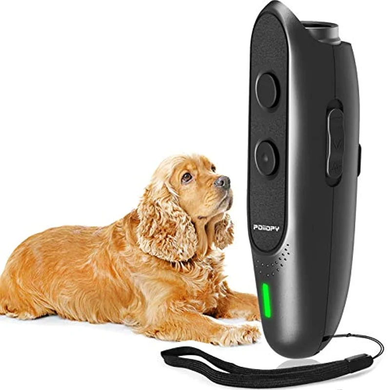 POIIOPY Antiabbaio Ultrasuoni per Cani, Dispositivo di Controllo dell'abbaio a ultrasuoni a frequenza variabile, Ricarica USB 2 in 1 per Il Controllo dell'abbaio, Nessuna Scossa elettrica