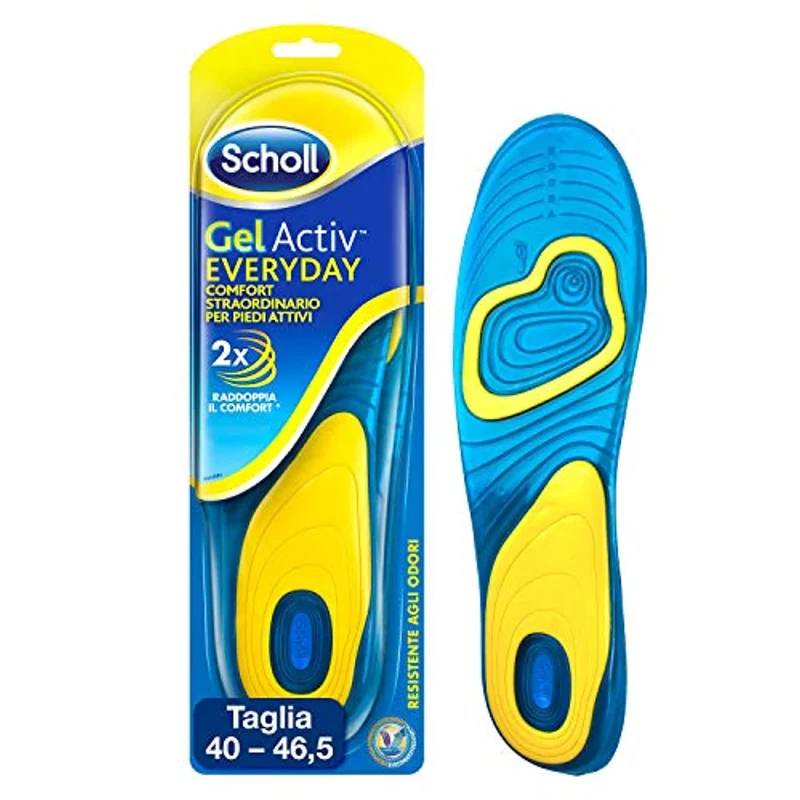Scholl Solette Scarpe Quotidiane Gel Activ Everyday per Uomo, 40-46.5 EU, 1 Paio