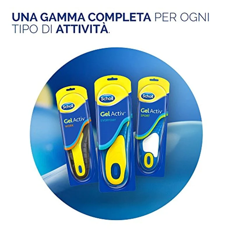 Scholl Solette Scarpe Quotidiane Gel Activ Everyday per Uomo, 40-46.5 EU, 1 Paio