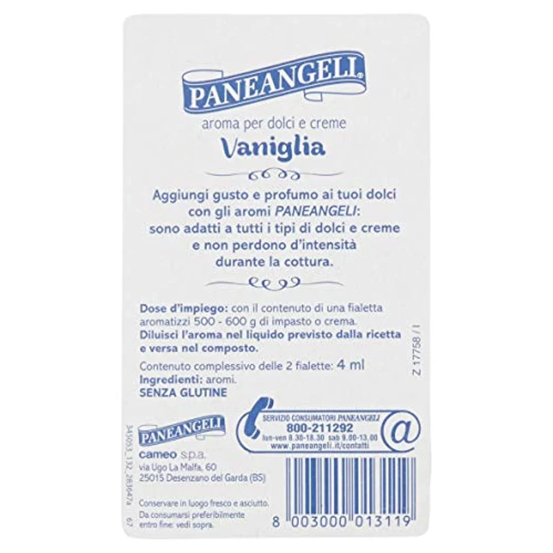 Paneangeli Aroma Vaniglia, 4ml