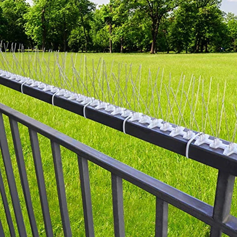 Telgoner Dissuasori per Piccioni Inox, 3M 10 File Anti Piccioni Uccelli Dispositivo, Preassemblate Flessibili Spuntoni per Piccioni Kit con 20 Fascette in Plastica per Balcone Terrazza Finestra