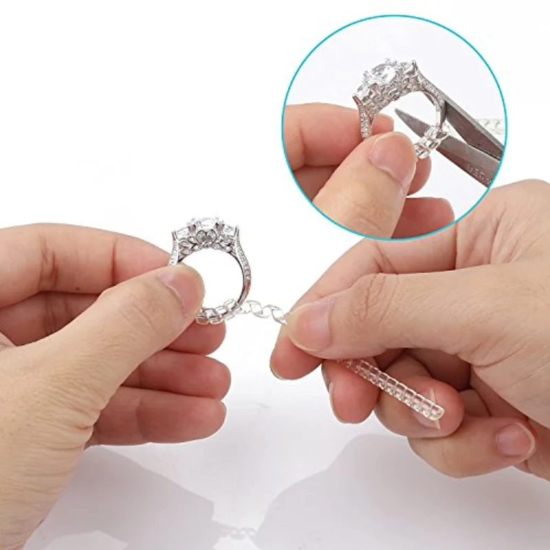 Regolatore di dimensioni dell'anello con stoffa per lucidatura di gioielli per anelli larghi, set di 12, 3 dimensioni: 2mm / 3mm / 4mm