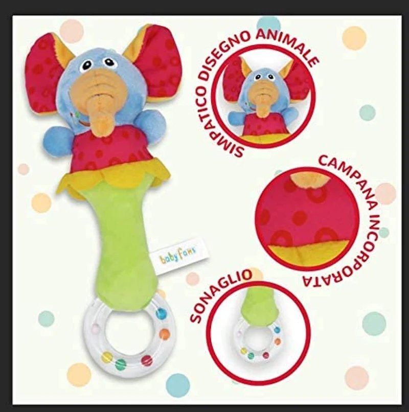 Synchain Baby Rattle Toy Neonato, 5 Pack Neonato Sonagli Calzini Polso,Simpatici Animaletti Developmental Soft Toys Bambole per Neonati 0-12 Mesi Bambini