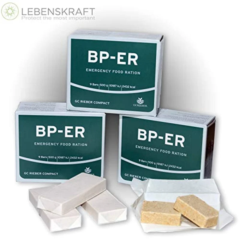 Lebenskraft BP ER Elite Emergency Food unità da 500 Grammi Cibo a Lungo Termine per Esterni, Campeggio, Sopravvivenza e situazioni di Crisi (Nuovo Lot)