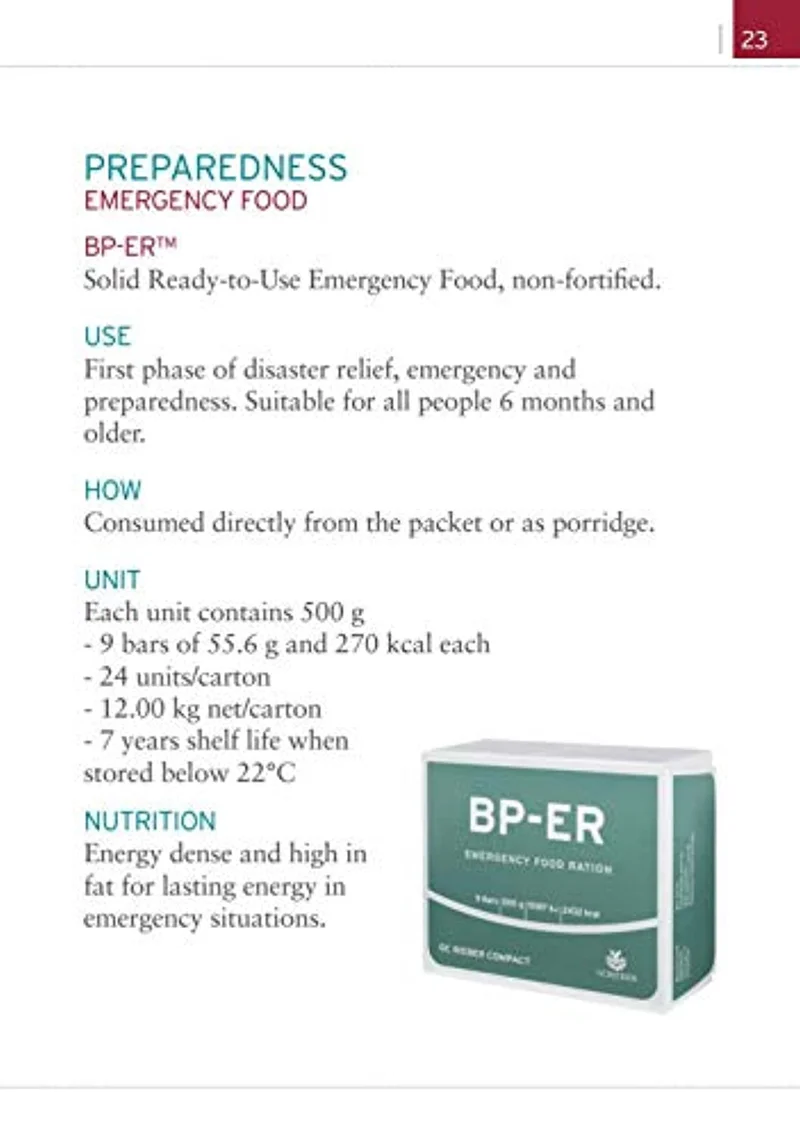 Lebenskraft BP ER Elite Emergency Food unità da 500 Grammi Cibo a Lungo Termine per Esterni, Campeggio, Sopravvivenza e situazioni di Crisi (Nuovo Lot)