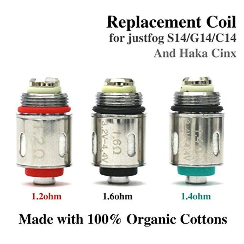 10 Resistenze Ricambio Coil Q16 S14 Q14 P16A, 3 Resistenza Con Cotone Biologico, Senza Nicotina(1.6Ω)