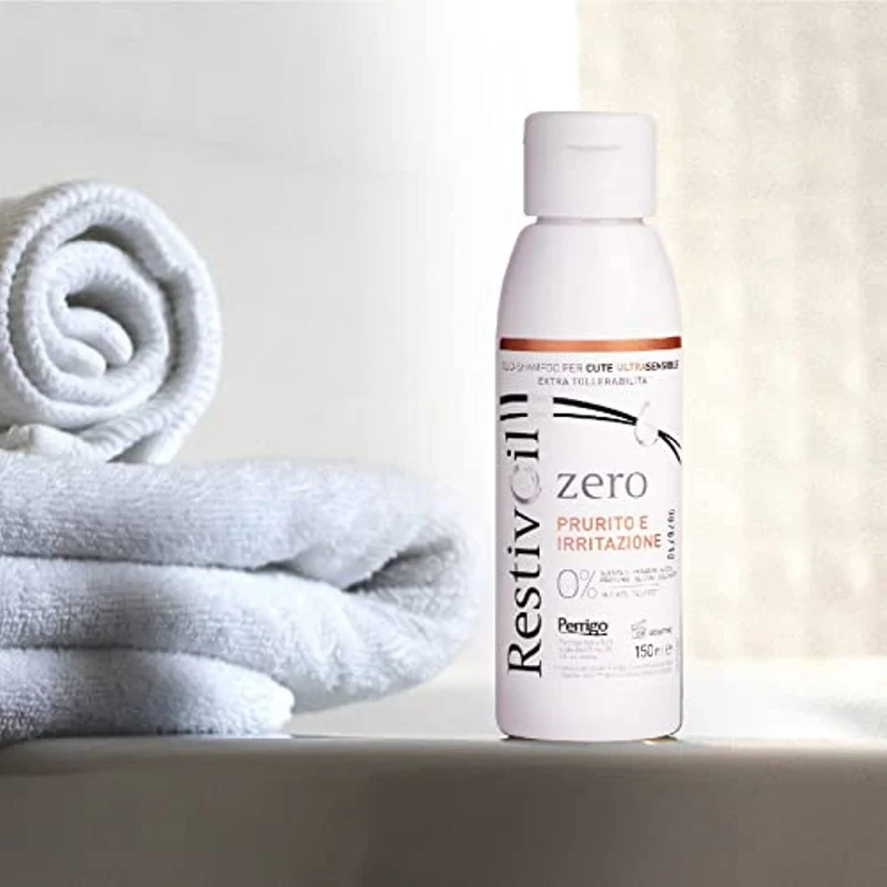 RestivOil Zero Shampoo Anti Prurito e Irritazione per Capelli Olio Fisiologico Delicato ad Azione Detergente, per Tutti i Tipi di Capelli, 150 ml