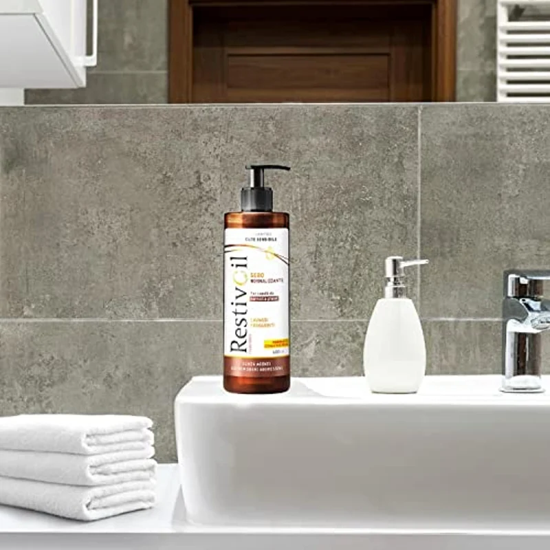 RestivOil Fisiologico Shampoo Nutriente per Capelli, Olio Fisiologico con Azione Idratante Protettiva e Riparatrice, per Capelli da Normali a Grassi, 400 ml
