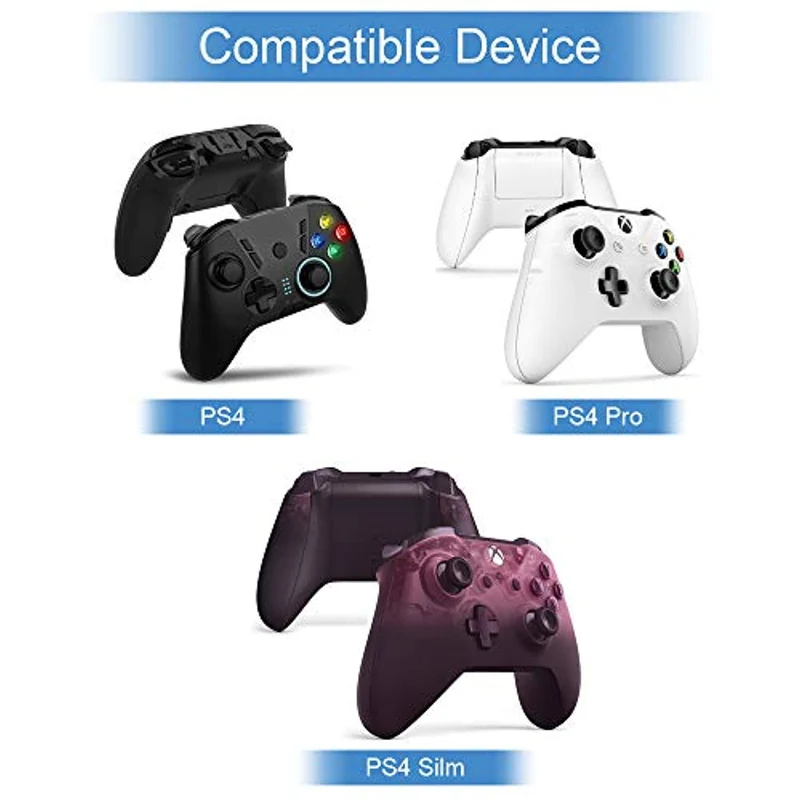 PS4 Ricarica Controller Base,AMANKA Dual USB Controller Caricatore Docking Station Stand con LED,Compatibile Playstation 4 PS4 / PS4 Slim /Pro/ Wireless Controller,con Cavo USB
