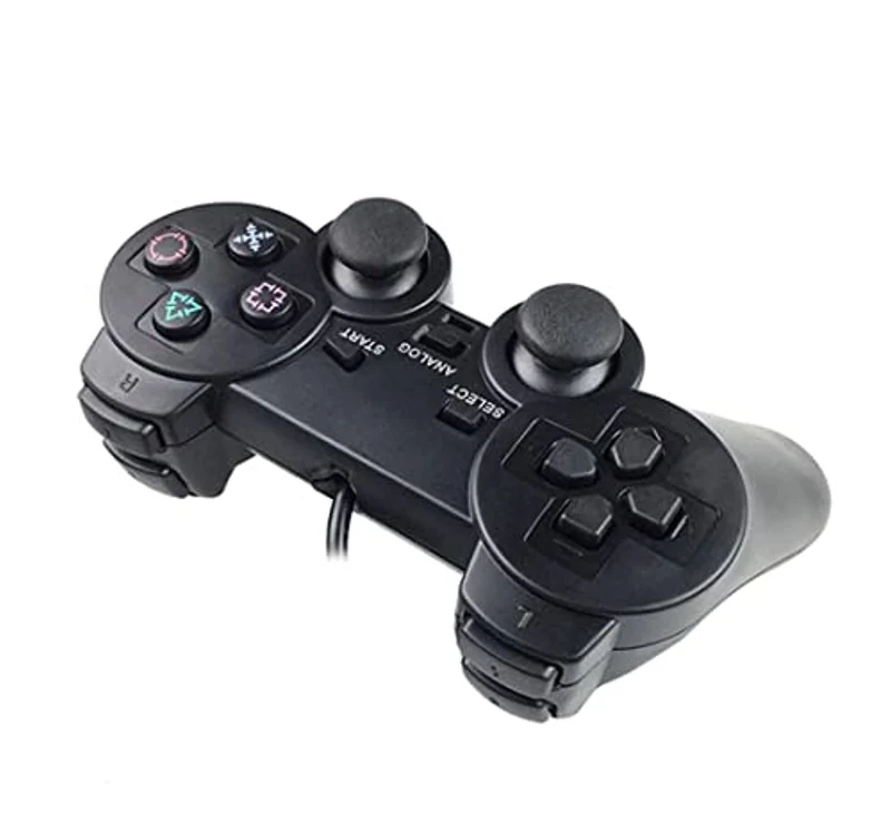 HaoYiShang - 2X Joystick cablato con doppia vibrazione For ps2 controller, compatibile per console Sony PS2 -senza confezione al dettaglio