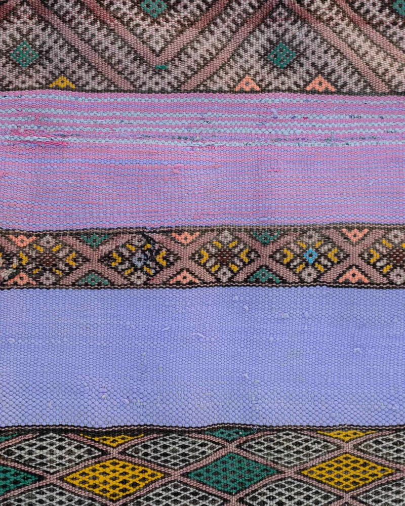 Tappeto Boucherouite Beni Mguild vintage 260x150 cm