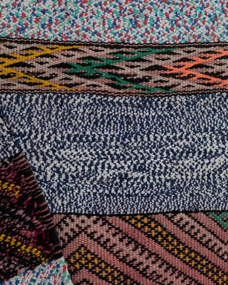 Tappeto Boucherouite Beni Mguild vintage 260x150 cm