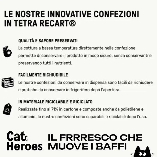 Cat Heroes Adult Patè Grain free cibo fresco da dispensa 95 gr