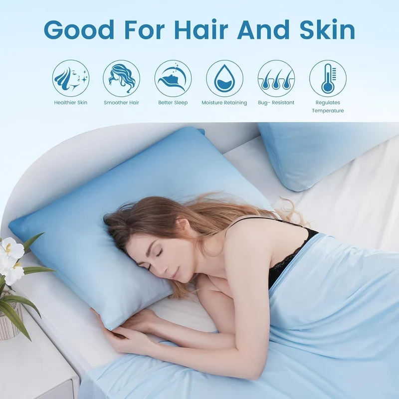 Elegear Cooling Bedding Set – 2 Pack Cooling Pillowcases & Arc-Chill Cooling Comforter, Breathable, Soft & Lightweight, Q-Max >0.5
