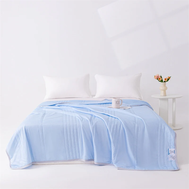 Cooling Ice Silk Summer Blanket – Lightweight, Washable, Soft Quilt for Babies & Adults
