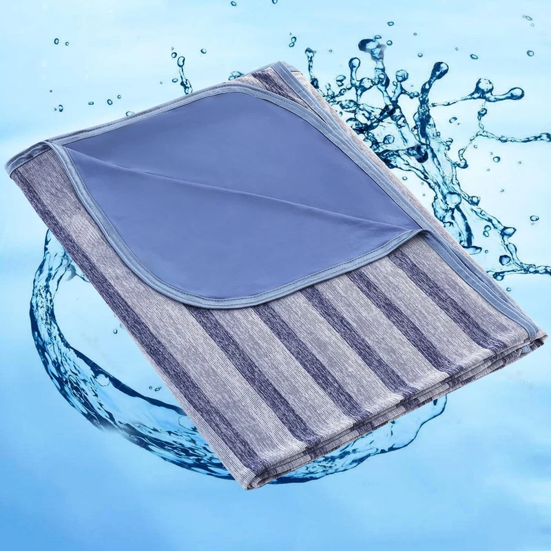 Elegear Dual-Sided Cooling Blanket –Striped Design, Arc-Chill Q-Max > 0.5, Blue