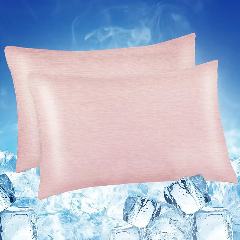 Revolutionary Light Pink Cooling Pillowcases Set of 2 – Arc-Chill Pro Q-Max 0.4