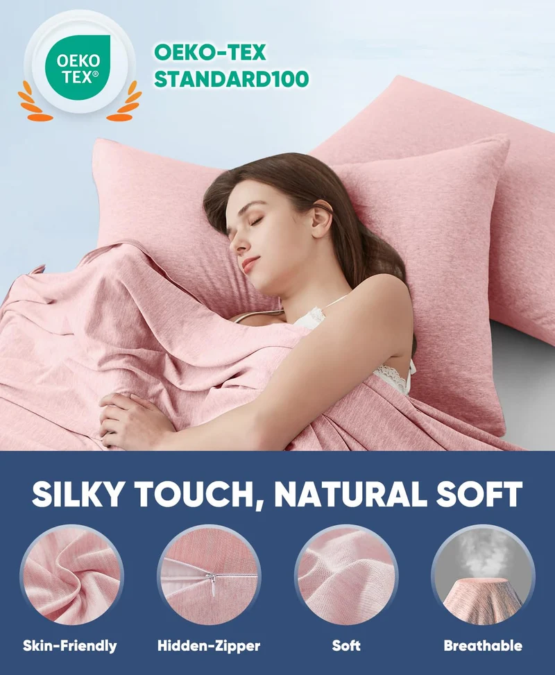 Revolutionary Light Pink Cooling Pillowcases Set of 2 – Arc-Chill Pro Q-Max 0.4