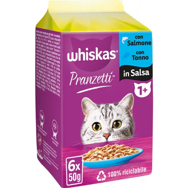 Whiskas Adult Pranzetti in salsa Multipack 6x50 gr