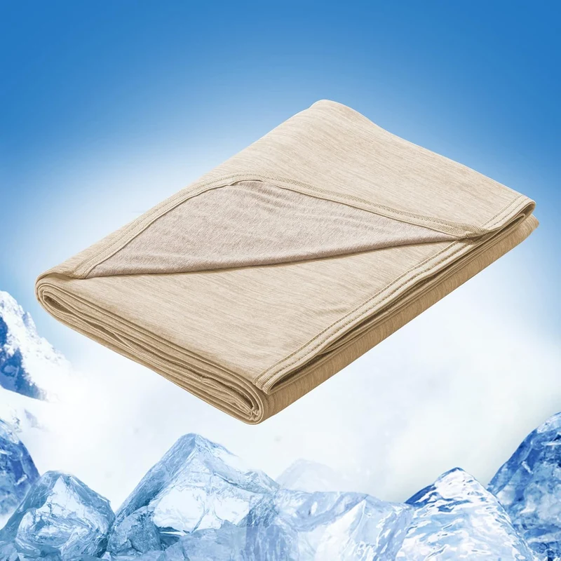 Elegear Light Brown Cooling Blanket – Arc-Chill 3.0, Q-Max>0.5, Multi-Size Options