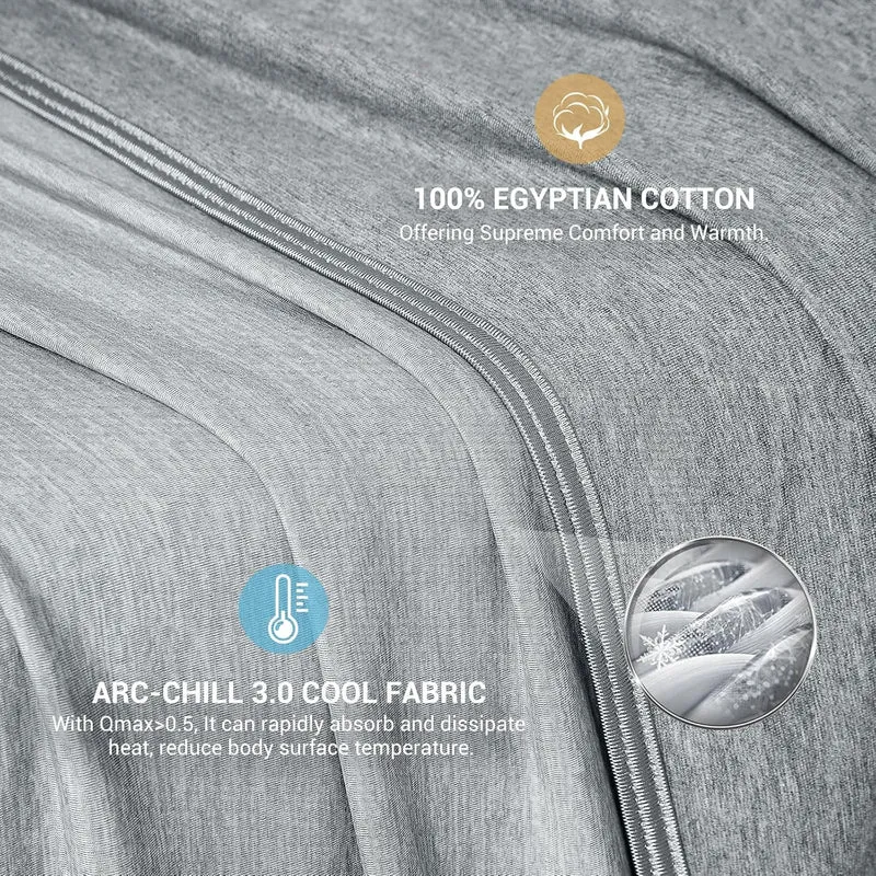 Elegear Gray Cooling Blanket – Arc-Chill 3.0, Q-Max>0.5, Multi-Size Options