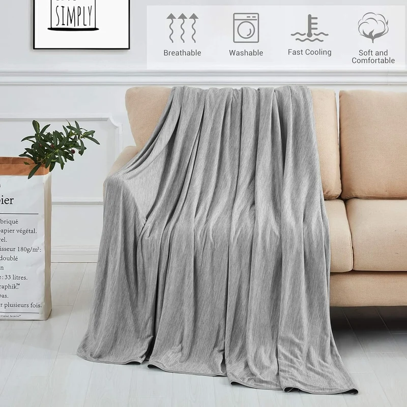Elegear Gray Cooling Blanket – Arc-Chill 3.0, Q-Max>0.5, Multi-Size Options